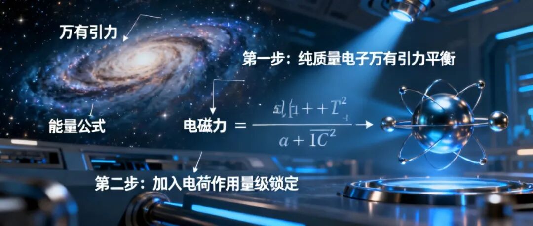 信手笔记(三十七):破解物理难题:万有引力与电磁力量级差距的核心推导过程(图2) 信手笔记(三十七):破解物理难题:万有引力与电磁力量级差距的核心推导过程(图2)